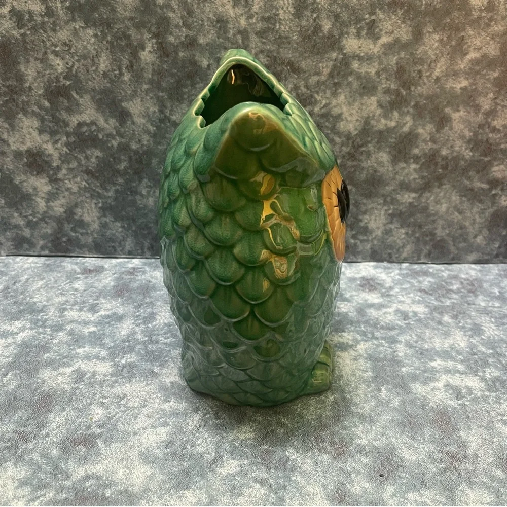 Hobby Lobby Green and Gold Owl Vase